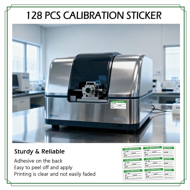 Well Tile Self Laminating Calibration Labels 2 X 1 Inches - Write-on Calibration Stickers with Clear Covers for for NIST Calibration, ISO-900 Calibration 128 Labels - Image 3